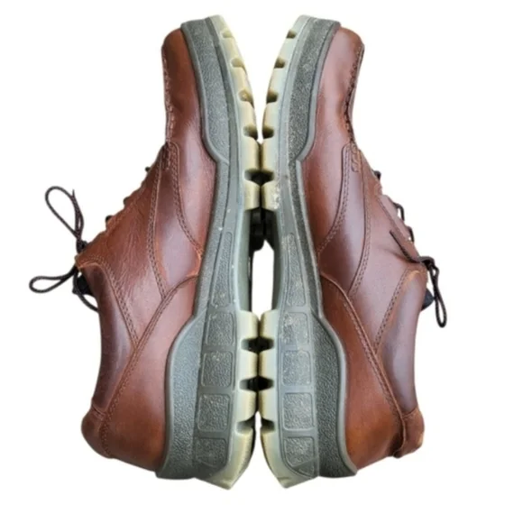46 ECCO Track 25 Low Gortex Bison Brown Leather Shoe Work Waterproof Men 12 12.5 - Picture 4 of 12